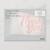 Retro Neon Sign Dank je Briefkaart (Achterkant)