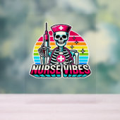 Retro Neon Skeleton Nurse - Funny Éffrayant D (Neutre)