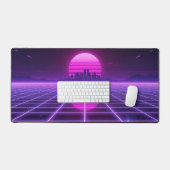 Rétro Néon Synthwave Grille d'Infini Horizon Esthé (Clavier et souris)