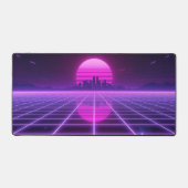 Rétro Néon Synthwave Grille d'Infini Horizon Esthé (Recto)