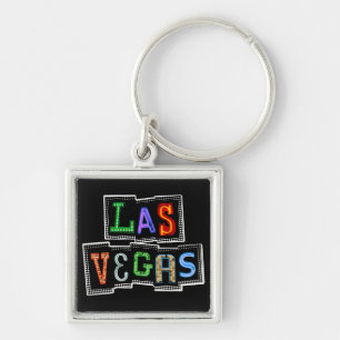 Retro Neon van Las Vegas Sleutelhanger