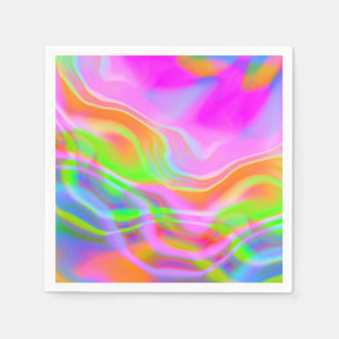 Retro neonkleurige vibe servet