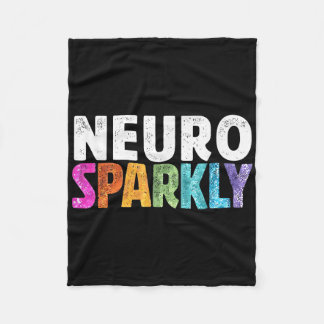 Retro neurodivergent neuro sprankelend autisme spe fleece deken