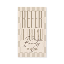 Retro Neutraal Beige Groovy Verwijs een Vriend Kor
