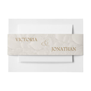 Retro  Neutral Wedding Uitnodigingen Wikkel