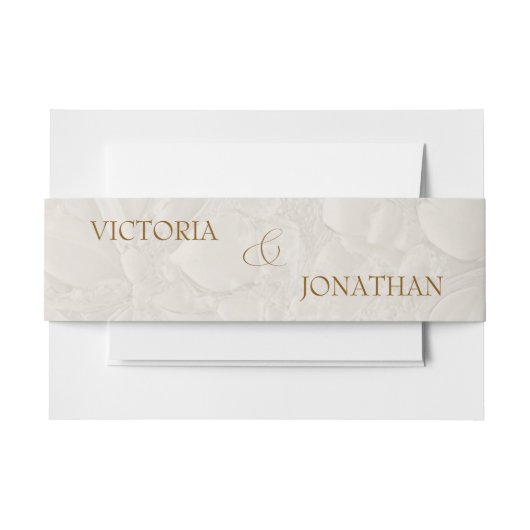 Retro  Neutral Wedding Uitnodigingen Wikkel (Voorkant Voorbeeld)