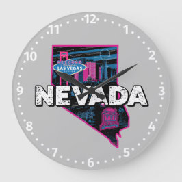 Retro Nevada Silhouette Grote Klok