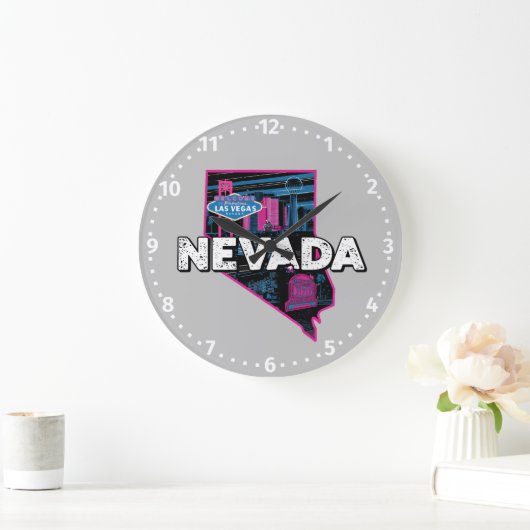 Retro Nevada Silhouette Grote Klok (Huis)
