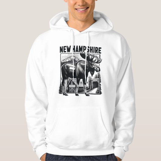 Retro New Hampshire Hoodie (Voorkant)