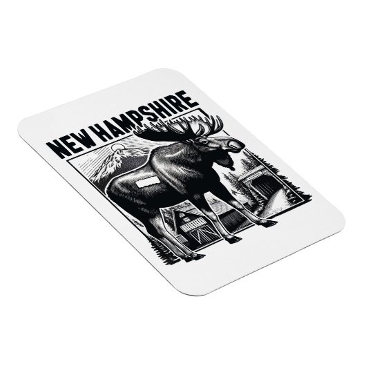 Retro New Hampshire Magneet (Rechterzijde)