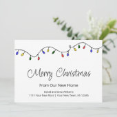 Retro New Home-kerstlampjes verplaatsen Aankondiging (Staand voorkant)