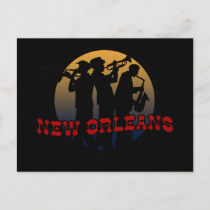 Retro New Orleans Jazz Briefkaart