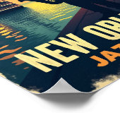 Retro New Orleans Jazz Vibes Travel Poster (Hoek)