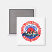 Retro New River George Rafting _1  Magneet (Voorkant / Achterkant)