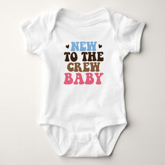 Retro New to the Crew Baby Bodysuit (Voorkant)