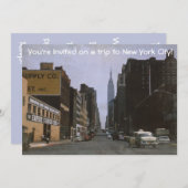 Retro New York 1963 Uitnodiging (Voorkant / Achterkant)