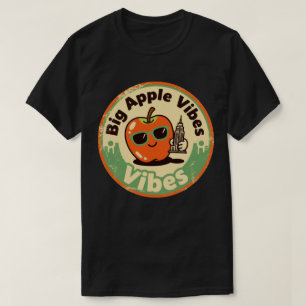 Retro New York_ Appel met Empire State Building T-shirt