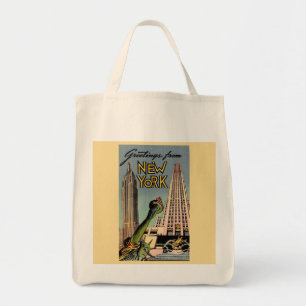 Retro New York City boodschappentas Tote Bag