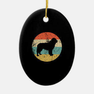 Retro Newfoundland Funny Newfie Dog Keramisch Ornament