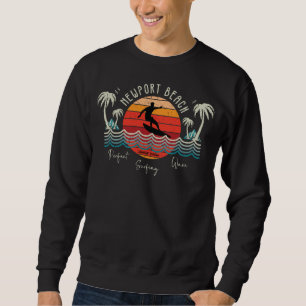 Retro Newport Beach Surfen Trui