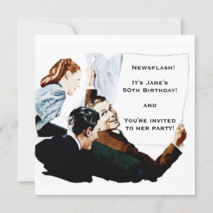 Retro Newspaper 1950 Kaart