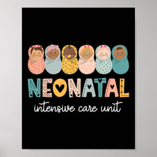 Retro NICU Nurse Shirt Neonatale intensive care un Poster