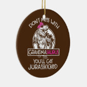 Retro niet met grootmasaurus... keramisch ornament (Rechts)