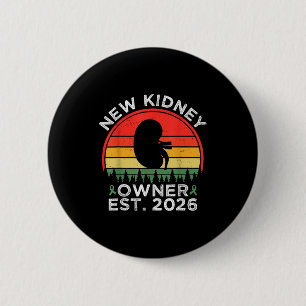 Retro Nieuwe Nier Eigenaar Gesticht 2026 Niertrans Ronde Button 5,7 Cm