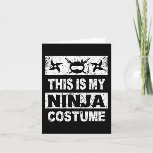Retro Ninja Kostuum Halloween Voor Jongen Kinder M Kaart (Voorkant)