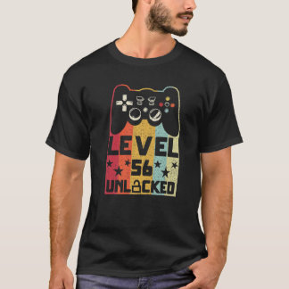 Retro niveau 56 ontgrendeld videospel 56th Bi T-shirt