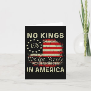 Retro No Kings in America Vlag van de VS Wij het v Kaart