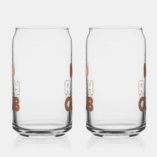 Retro "No Rush Club" for Relaxing Blikvorm Glas (Rechts)