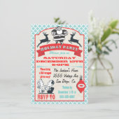 Retro Noël Cocktail fêtes Invitations (Debout devant)