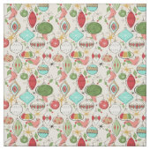 Rétro Noël frais ornemente le tissu (Échantillon)