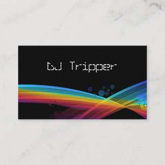 Rétro noir DJ de carte de visite de vague