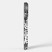 Retro noir fleurs blanches iPhone 5 Coque (Verso / Droite)