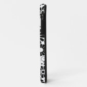 Retro noir fleurs blanches iPhone 5 Coque (Dos/Gauche)