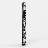 Retro noir fleurs blanches iPhone 5 Coque (Dos/Droite)