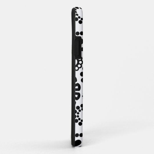 Retro noir fleurs blanches iPhone 5 Coque (Dos/Droite)