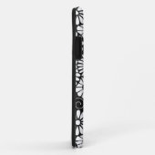 Retro noir fleurs blanches iPhone 5 Coque (Dos/Droite)