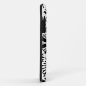 Retro noir fleurs blanches iPhone 5 Coque (Dos/Droite)