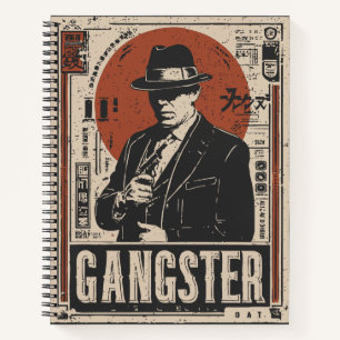 Retro Noir Gangster   Verbodsbepaling Era Art Notitieboek