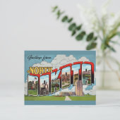 Retro Noord-Dakota ansichtkaart Briefkaart (Staand voorkant)