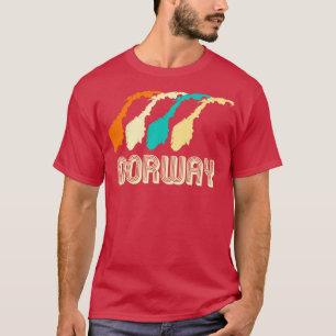 Retro Noorwegen Map2 T-shirt