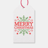 Retro Nostalgic Merry kerst Cadeaulabel (Voorkant)