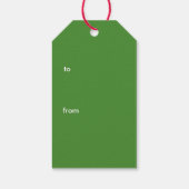 Retro Nostalgic Merry kerst Cadeaulabel (Achterkant)