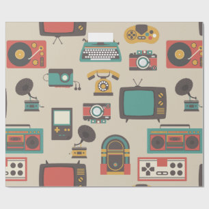 retro nostalgie jukebox fonograaf cadeaupapier