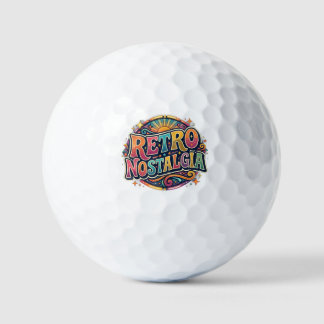 Retro Nostalgie — T-Shirt Ontwerp Golfballen