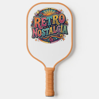 Retro Nostalgie — T-Shirt Ontwerp Pickleball Paddle