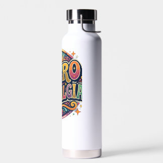 Retro Nostalgie — T-Shirt Ontwerp Waterfles